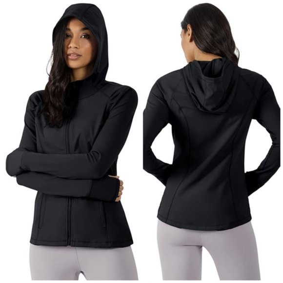 Yogalicious Women's Zip Up Hooded Jacket - Picture 8 of 14